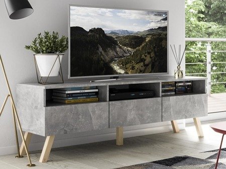 Meuble TV Astra II gris béton 150 cm