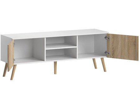 Meuble TV Romeo blanc/ chêne sonoma 140 cm Blanc || Sonoma ...