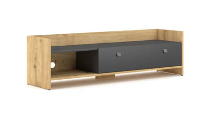 Meuble TV Sit chêne artisan et gris graphite 140 x 35 x 40 cm