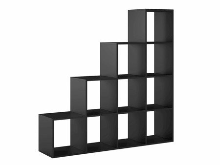 Meuble bibliothèque Pythagore 10 compartiments noir 138 x 138 x 30 cm