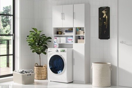 Meuble pour machine à laver Ariel blanc mat 190 x 64 x 25 cm