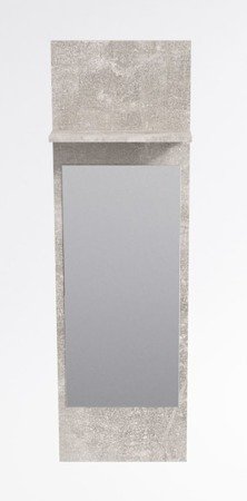 Panneau miroir pour l'entrée Merlin gris béton 129 x 40 cm