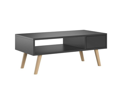 Table basse Juliette noir mat 40 x 80 cm