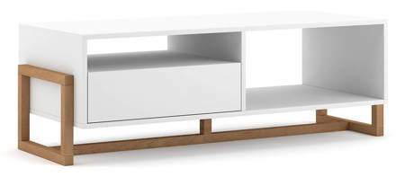 Table basse Larisa blanc mat 41,3 x 119,2 x 50 cm