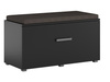 Banc d'entrée avec rangement chaussures OPAL noir 4 placards