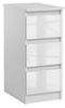 Caisson de bureau 3 tiroirs Jaris module complémentaire Brillant Blanc