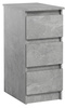 Caisson de bureau avec tiroirs Jaris module complémentaire gris béton