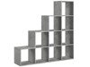 Meuble bibliothèque Pythagore 10 compartiments gris 138 x 138 x 30 cm