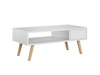 Table basse Juliette blanc mat 40 x 80 cm