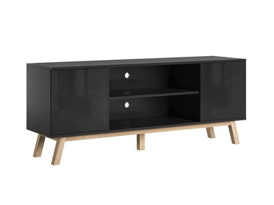 Meuble TV Vero noir brillant 150 cm