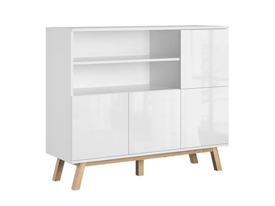 Buffet de salon Vero blanc brillant 103  x 120 x 40 cm