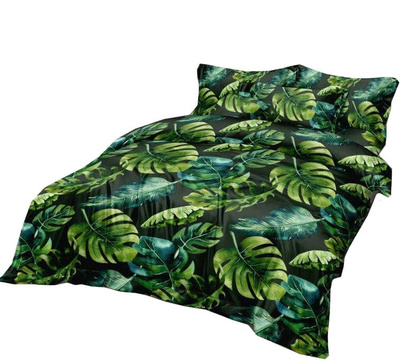 Trend Home Literie 220x200 Monstera Nuances de vert