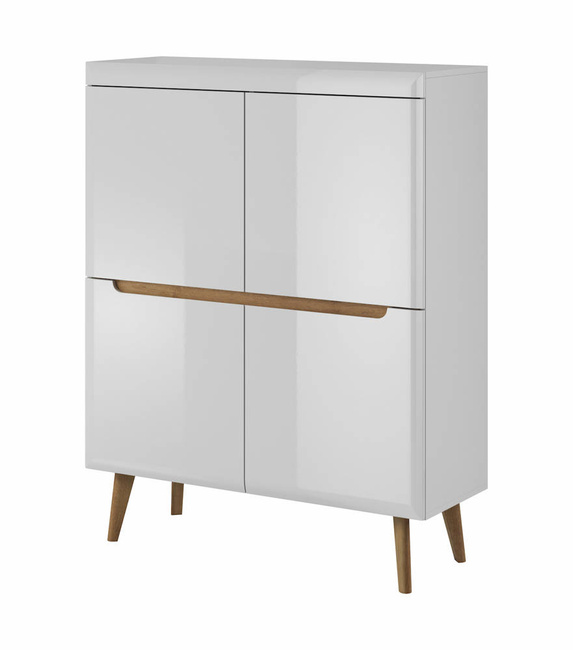 La commode Piawa en finition blanc brillant
