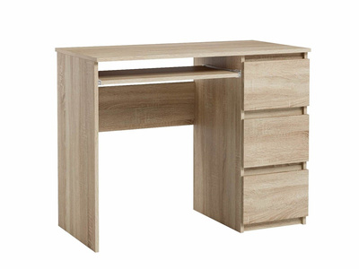 Bureau informatique avec 3 tiroirs Heini chêne sonoma 76 x 90 x 50 cm 