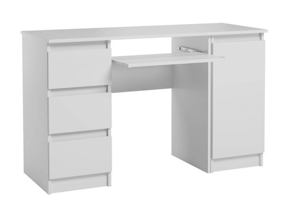 Bureau informatique avec rangement blanc mat JARIS